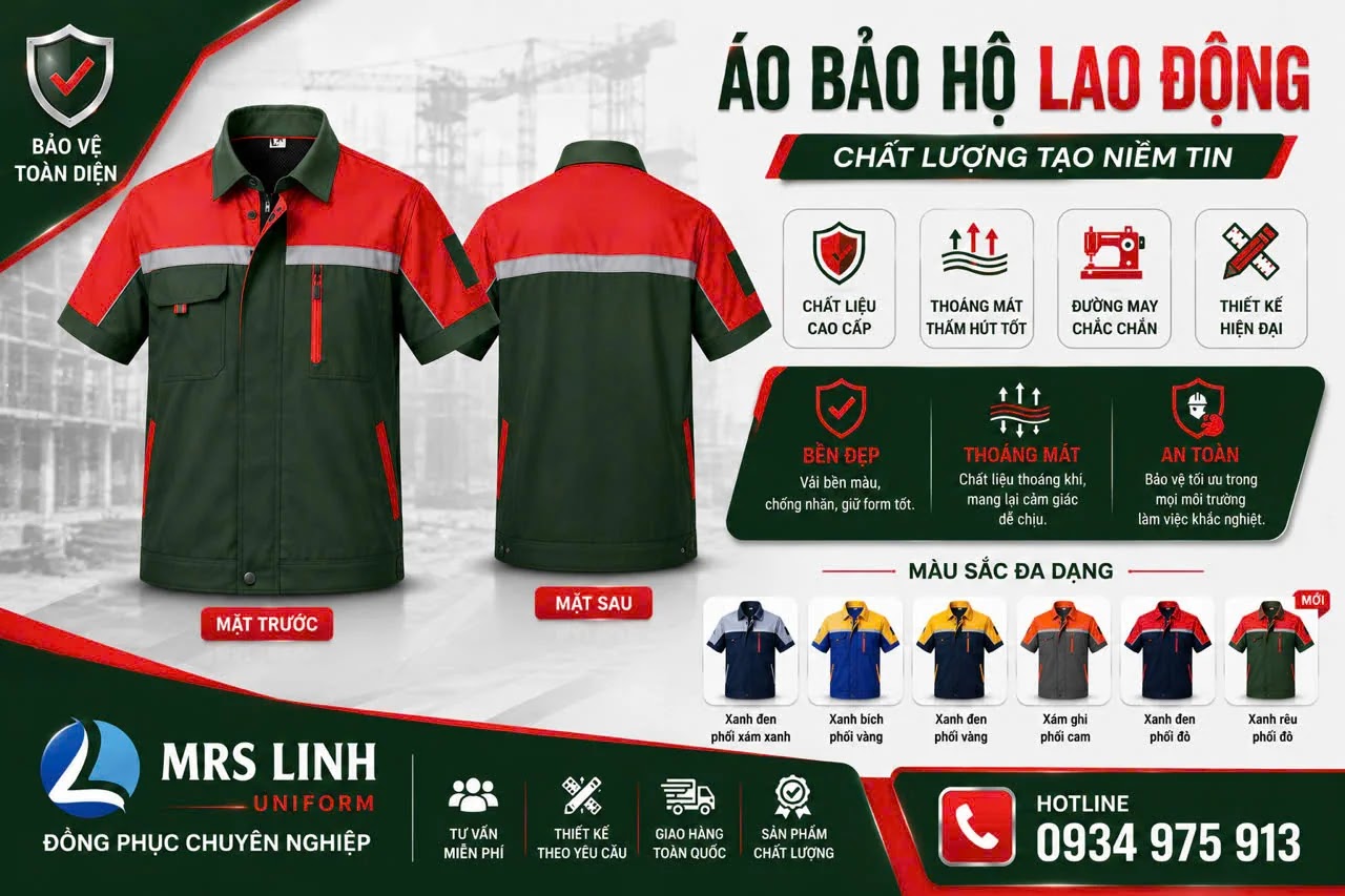Áo Bảo Hộ Lao Động Cao Cấp 2026 | Thiết Kế Theo Yêu Cầu