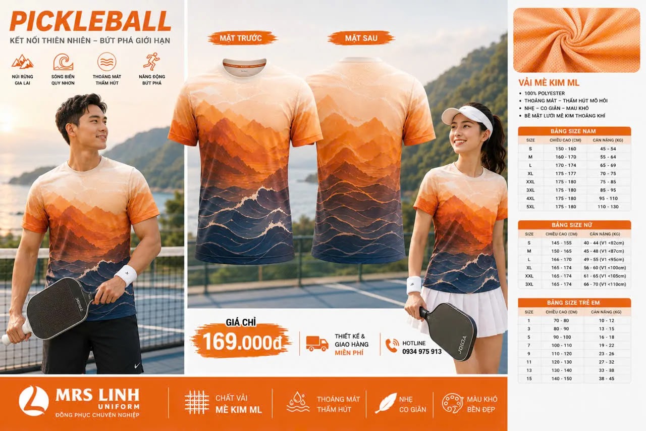 Áo Pickleball 2026 Kết Nối Thiên Nhiên | Thiết Kế Độc Quyền Mrs Linh
