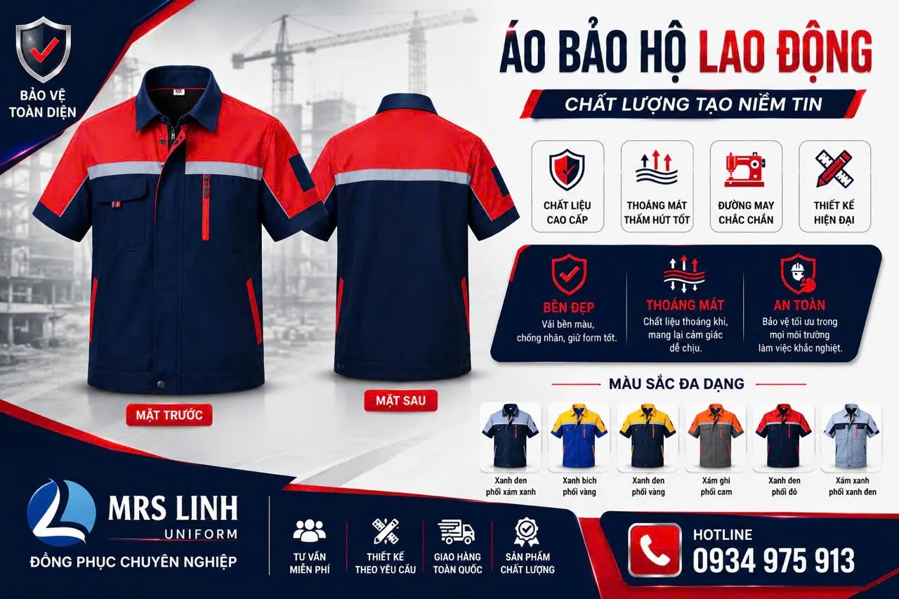 Áo Bảo Hộ Lao Động Cao Cấp 2026 | Thiết Kế Theo Yêu Cầu