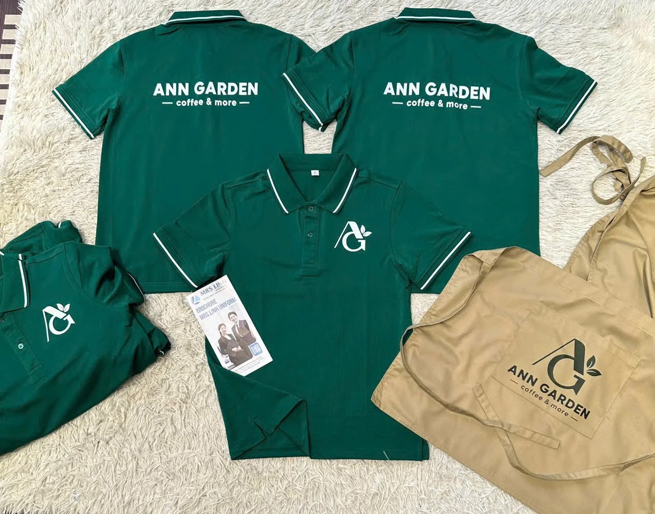 Feedback Áo Thun Polo 2026 | Đồng Phục Ann Garden Coffee & More | Mrs Linh Uniform