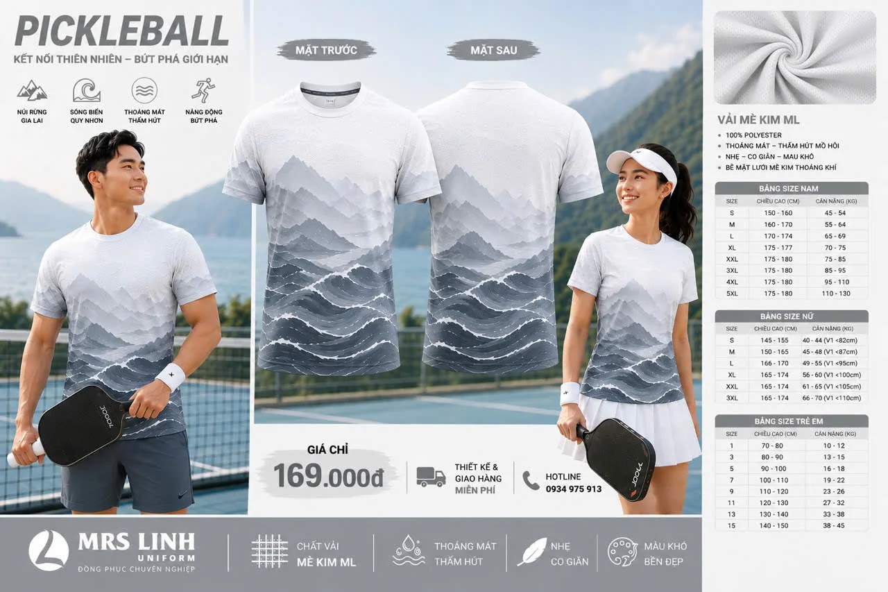 Áo Pickleball 2026 Kết Nối Thiên Nhiên | Thiết Kế Độc Quyền Mrs Linh