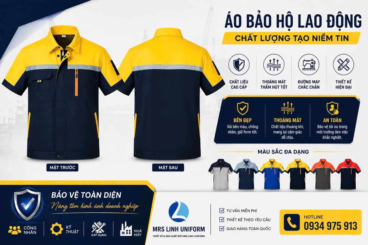 Áo Bảo Hộ Lao Động Cao Cấp 2026 | Thiết Kế Theo Yêu Cầu