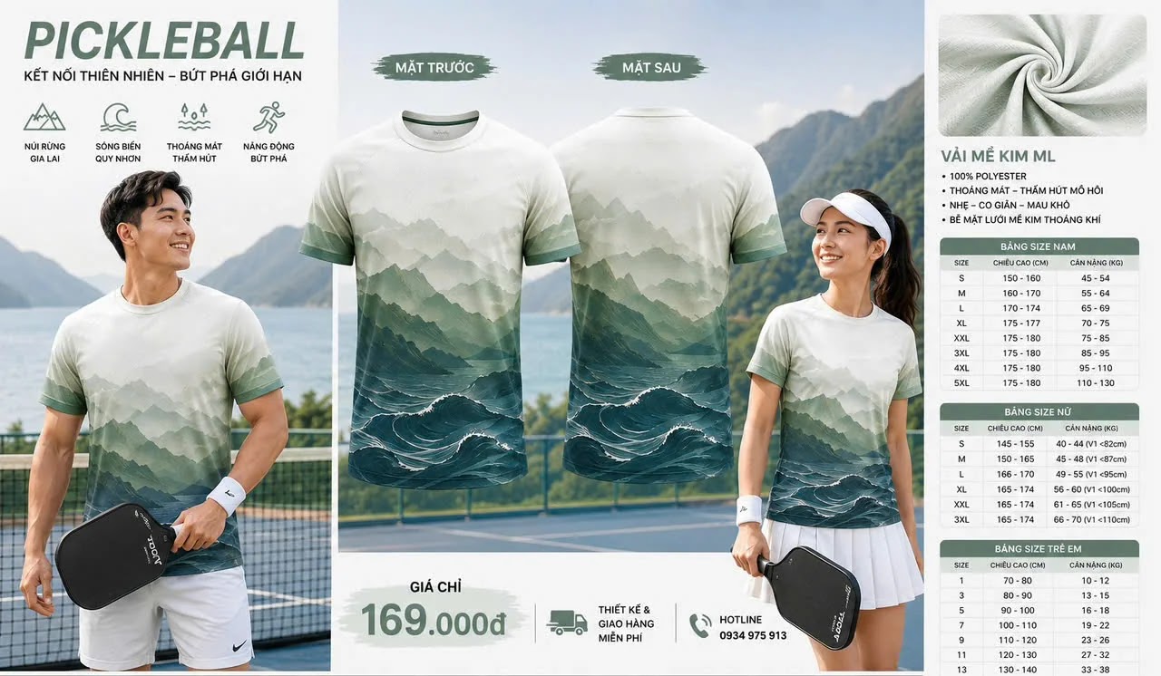 Áo Pickleball 2026 Kết Nối Thiên Nhiên | Thiết Kế Độc Quyền Mrs Linh