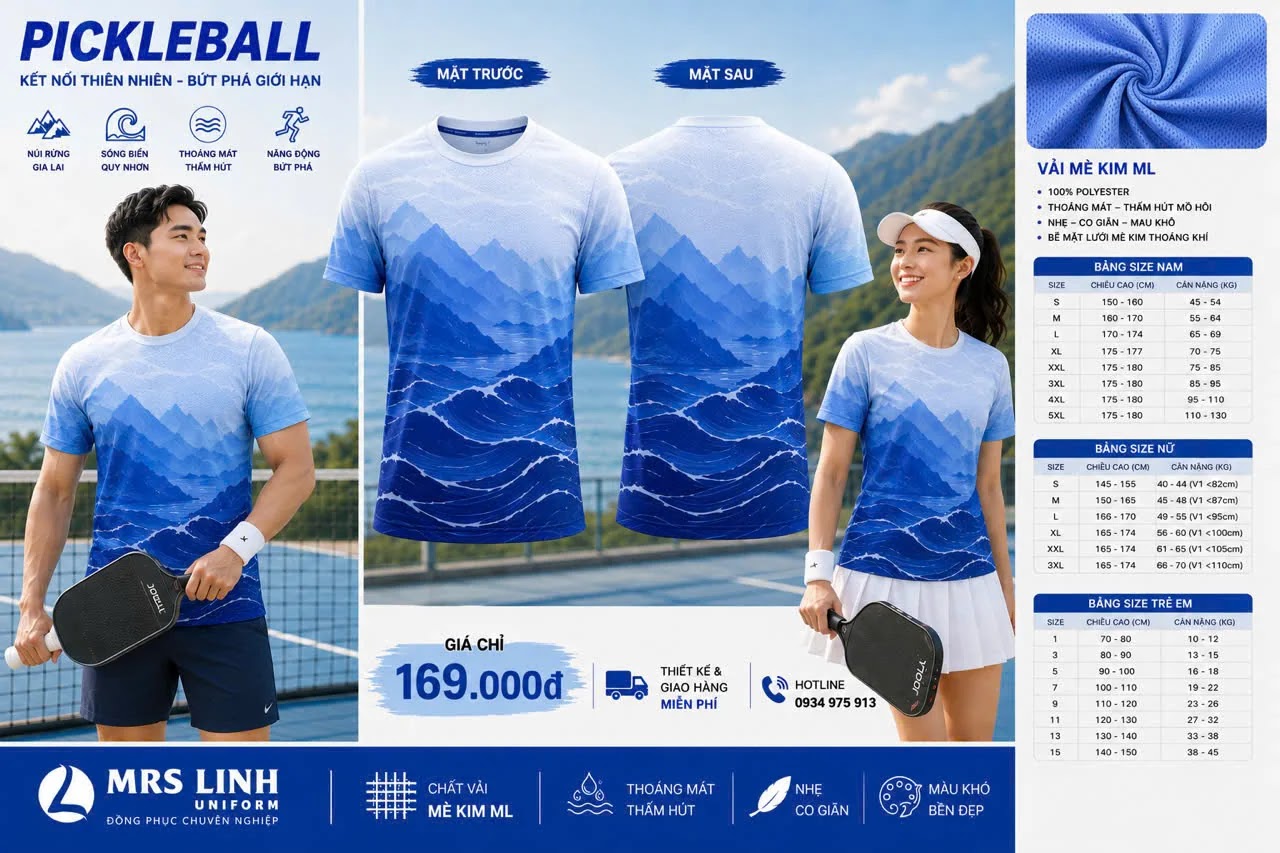 Áo Pickleball 2026 Kết Nối Thiên Nhiên | Thiết Kế Độc Quyền Mrs Linh