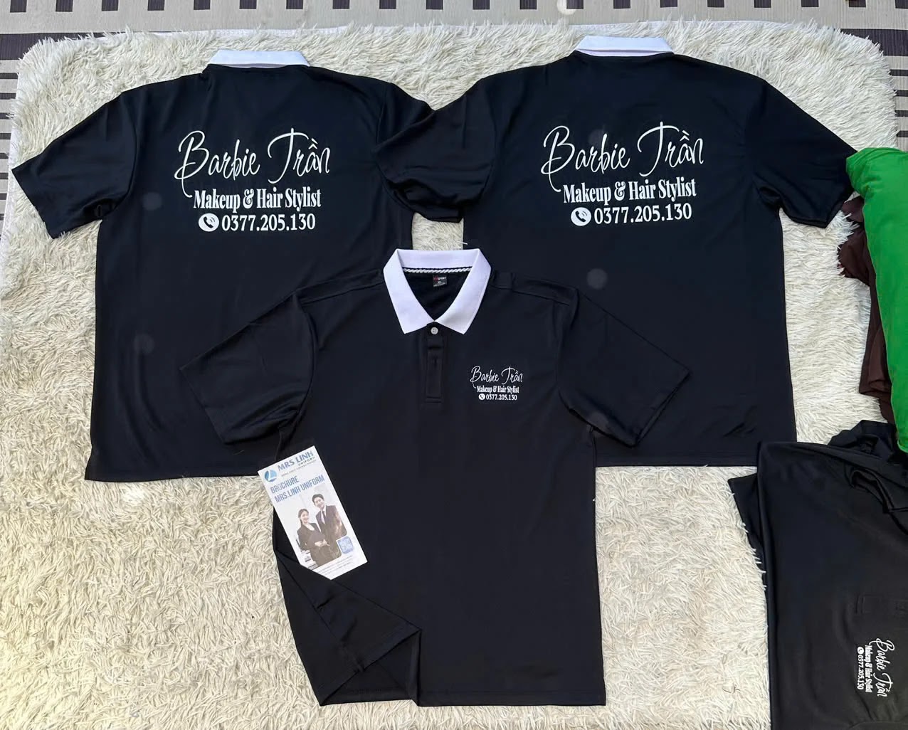 Áo Thun Polo 2026| Đồng Phục Barbei Trần Makeup & Hair Stylist | Mrs Linh Uniform