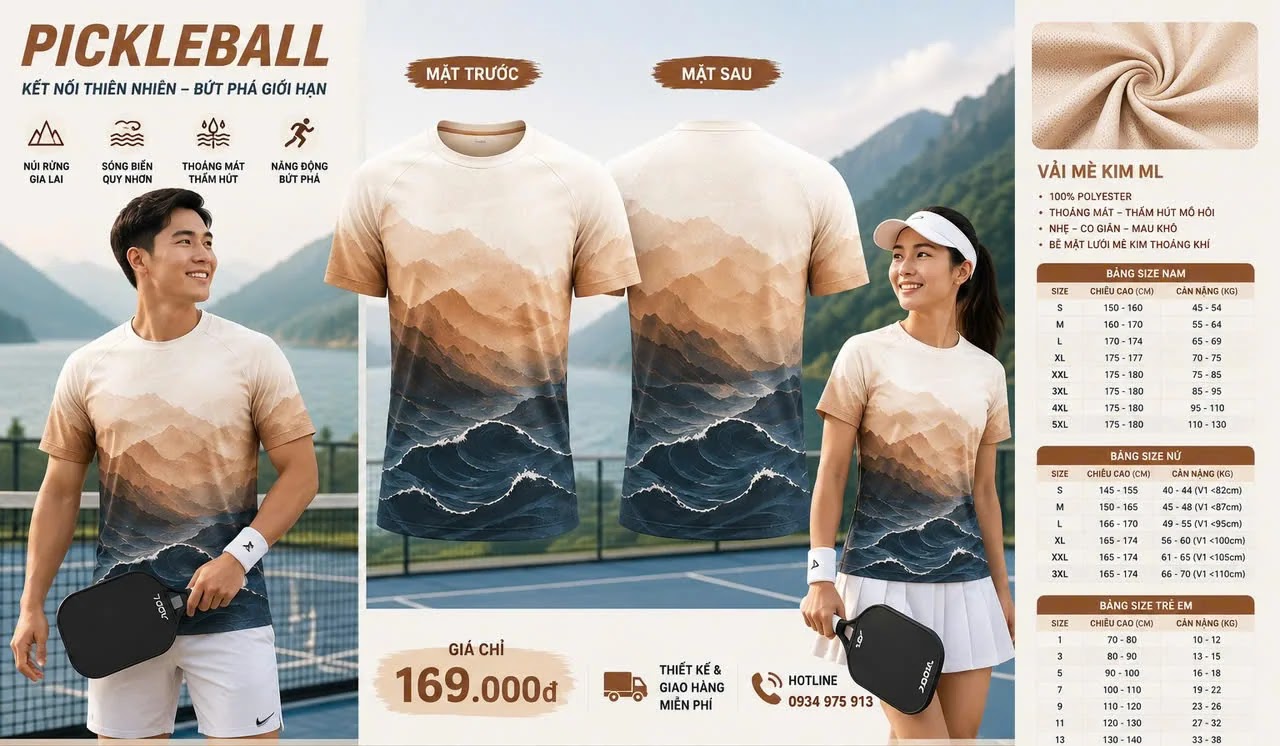 Áo Pickleball 2026 Kết Nối Thiên Nhiên | Thiết Kế Độc Quyền Mrs Linh