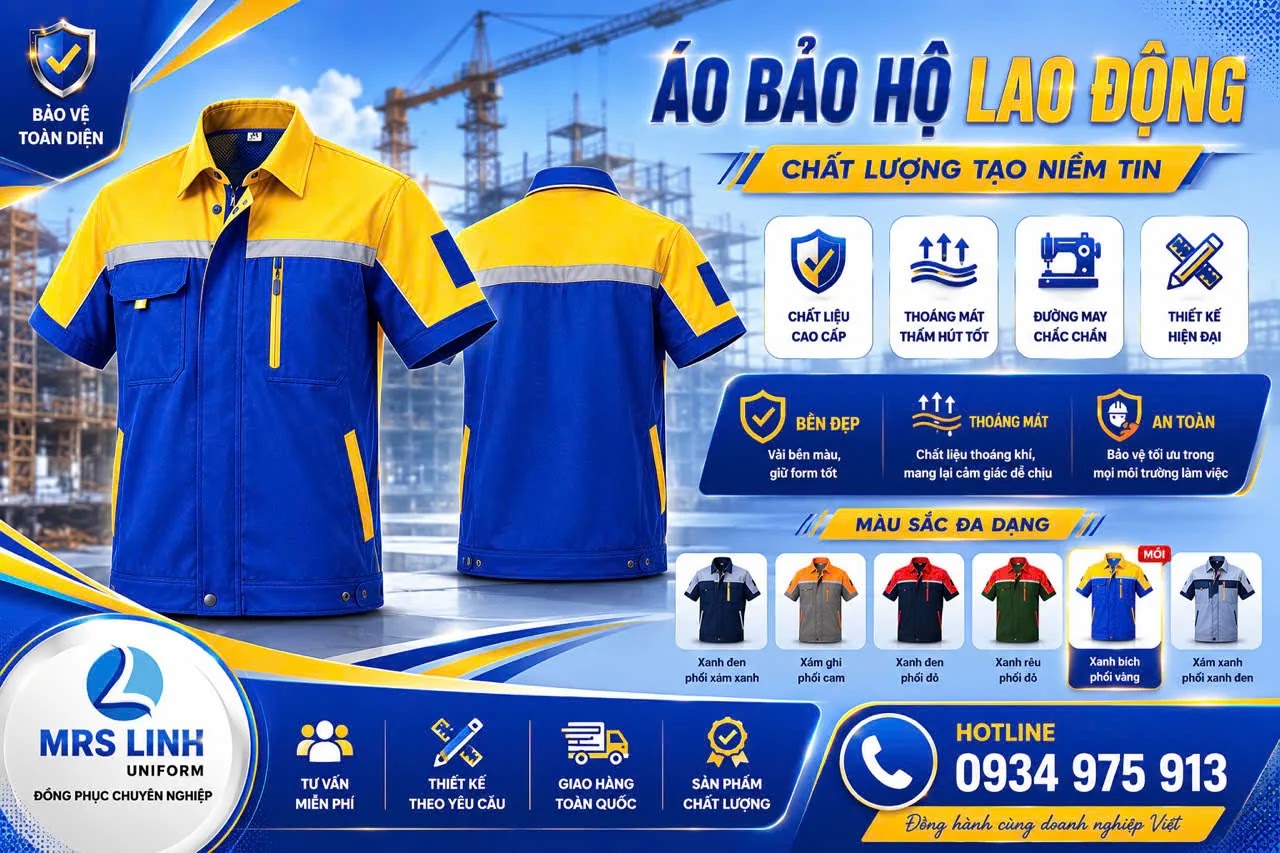 Áo Bảo Hộ Lao Động Cao Cấp 2026 | Thiết Kế Theo Yêu Cầu