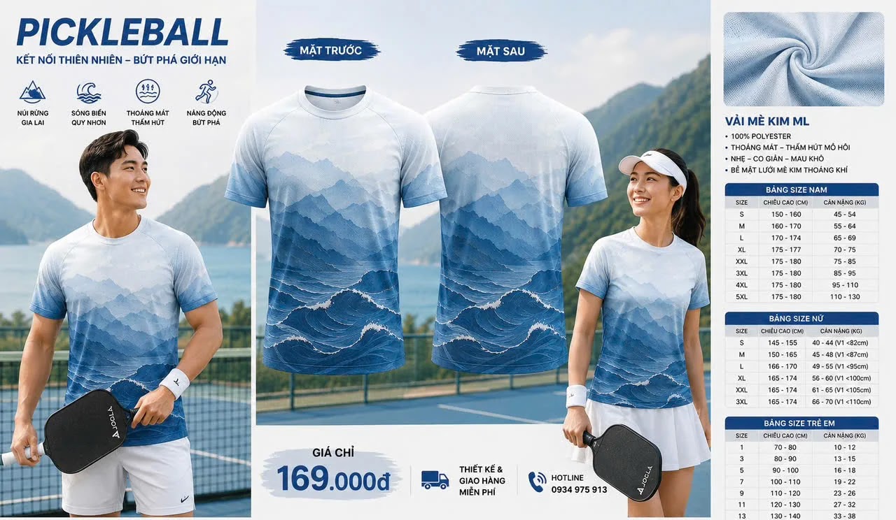Áo Pickleball 2026 Kết Nối Thiên Nhiên | Thiết Kế Độc Quyền Mrs Linh