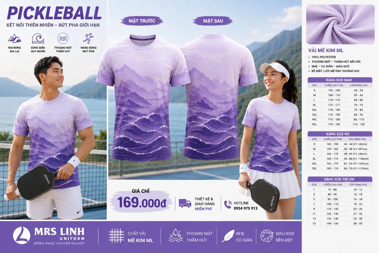 Áo Pickleball 2026 Kết Nối Thiên Nhiên | Thiết Kế Độc Quyền Mrs Linh