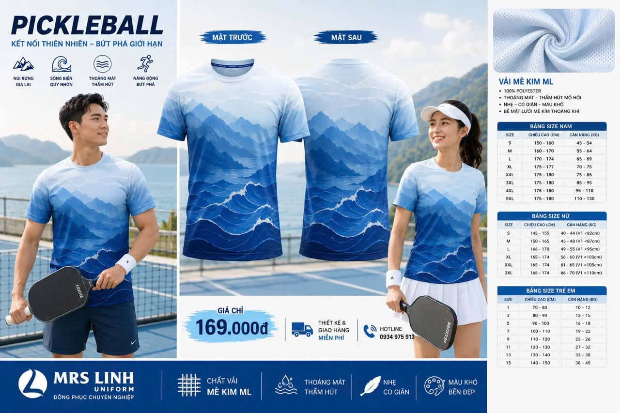 Áo Pickleball 2026 Kết Nối Thiên Nhiên | Thiết Kế Độc Quyền Mrs Linh