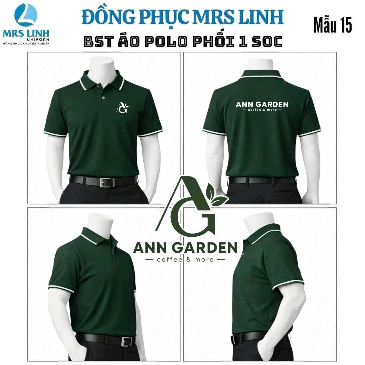 Feedback Áo Thun Polo 2026 | Đồng Phục Ann Garden Coffee & More | Mrs Linh Uniform
