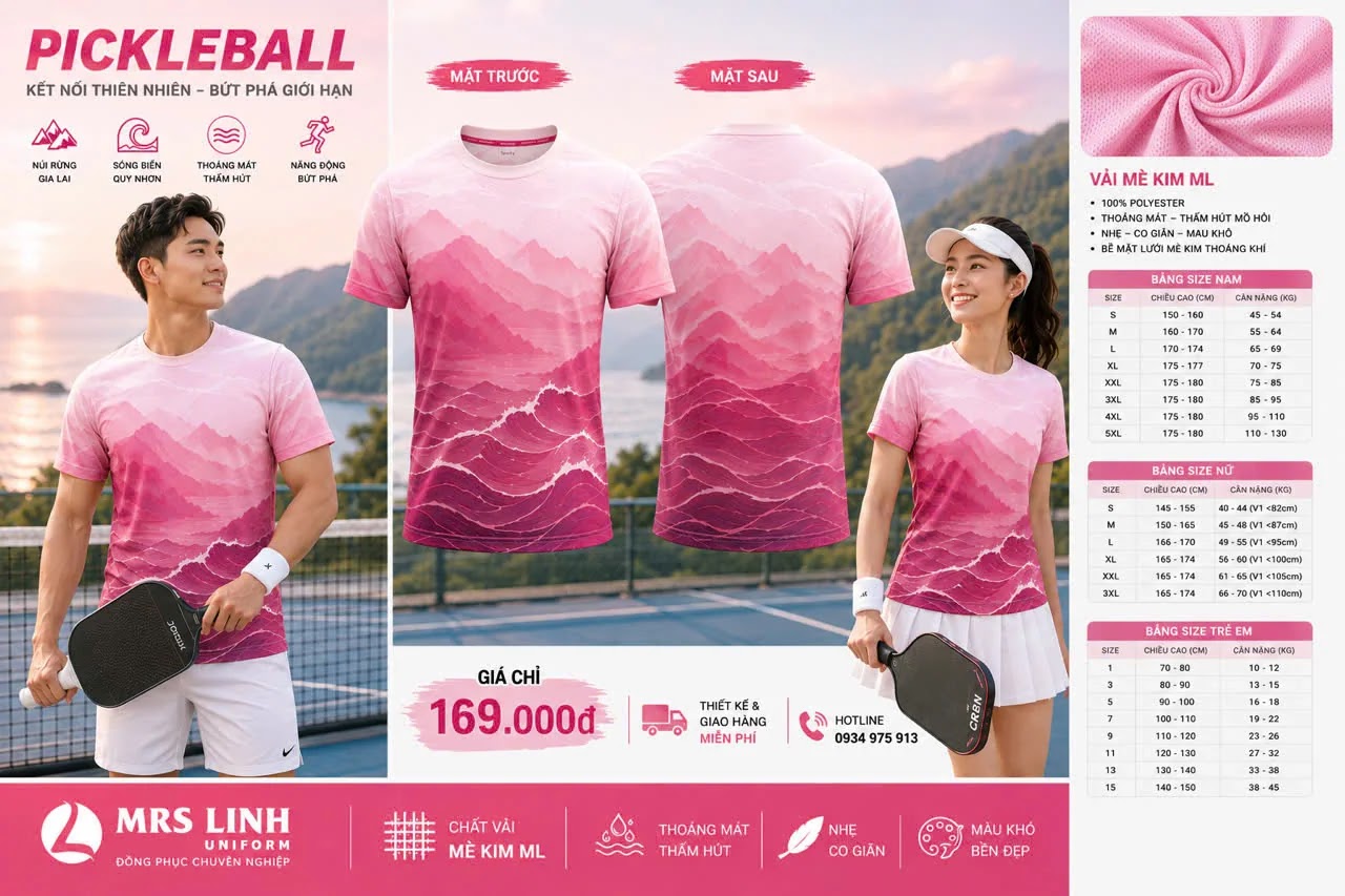 Áo Pickleball 2026 Kết Nối Thiên Nhiên | Thiết Kế Độc Quyền Mrs Linh