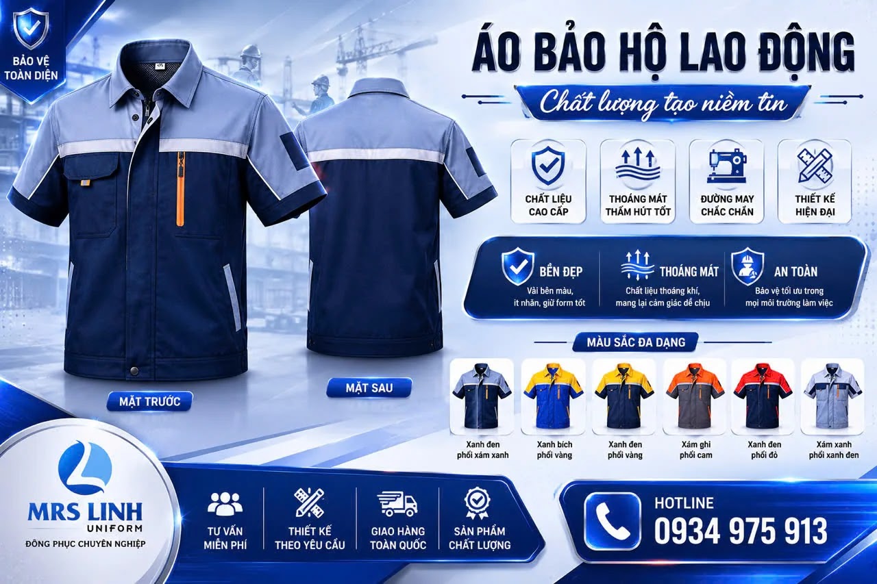 Áo Bảo Hộ Lao Động Cao Cấp 2026 | Thiết Kế Theo Yêu Cầu